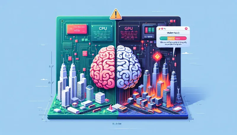 So sánh giữa CPU render ổn định cho file lớn và GPU render bị giới hạn bởi VRAM.