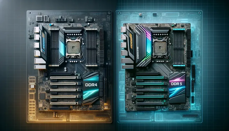 So sánh giữa mainboard B760 hỗ trợ RAM DDR4 và mainboard hỗ trợ RAM DDR5 cho PC gaming.