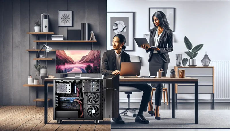 So sánh giữa PC Desktop hiệu năng cao và Laptop Workstation linh động cho công việc kiến trúc.