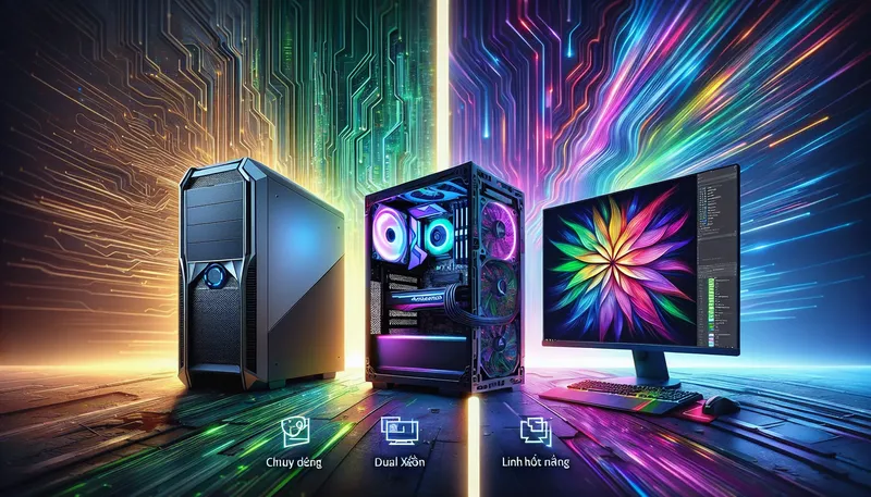 So sánh giữa PC Dual Xeon chuyên dụng và PC Core i9/Ryzen đa năng hiện đại.