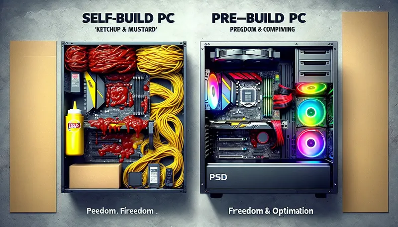 So sánh giữa việc tự build PC linh hoạt và mua máy tính bộ có cấu hình cố định.