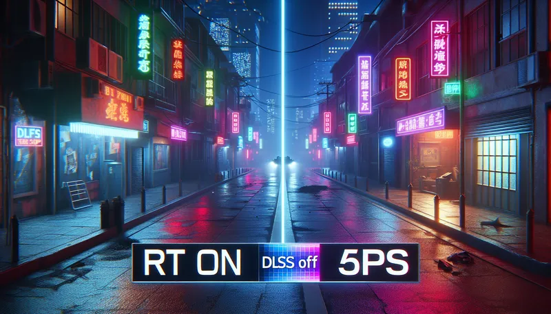 So sánh hiệu năng Cyberpunk 2077 khi bật DLSS trên RTX 2060, FPS tăng vọt giúp trải nghiệm mượt mà hơn.