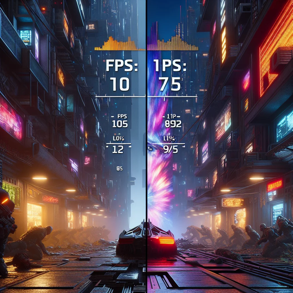 So sánh hiệu năng FPS và chỉ số 1% Lows giữa Core i5 và Core i7 trong game AAA.