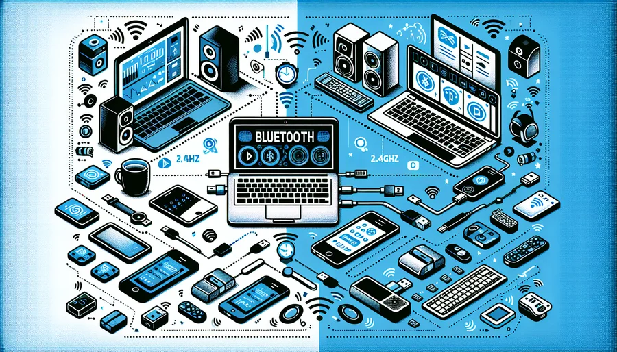 So sánh kết nối Bluetooth và RF 2.4GHz