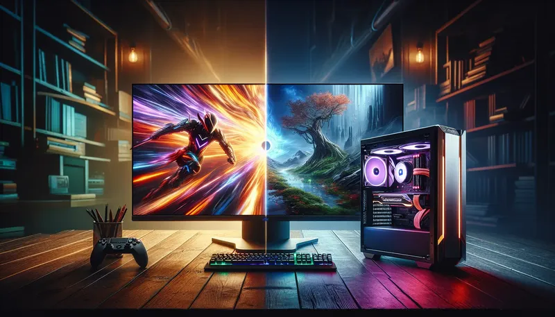 So sánh màn hình 1080p 144Hz và màn hình 2K 75Hz cho cấu hình PC i5 và RTX 4060.