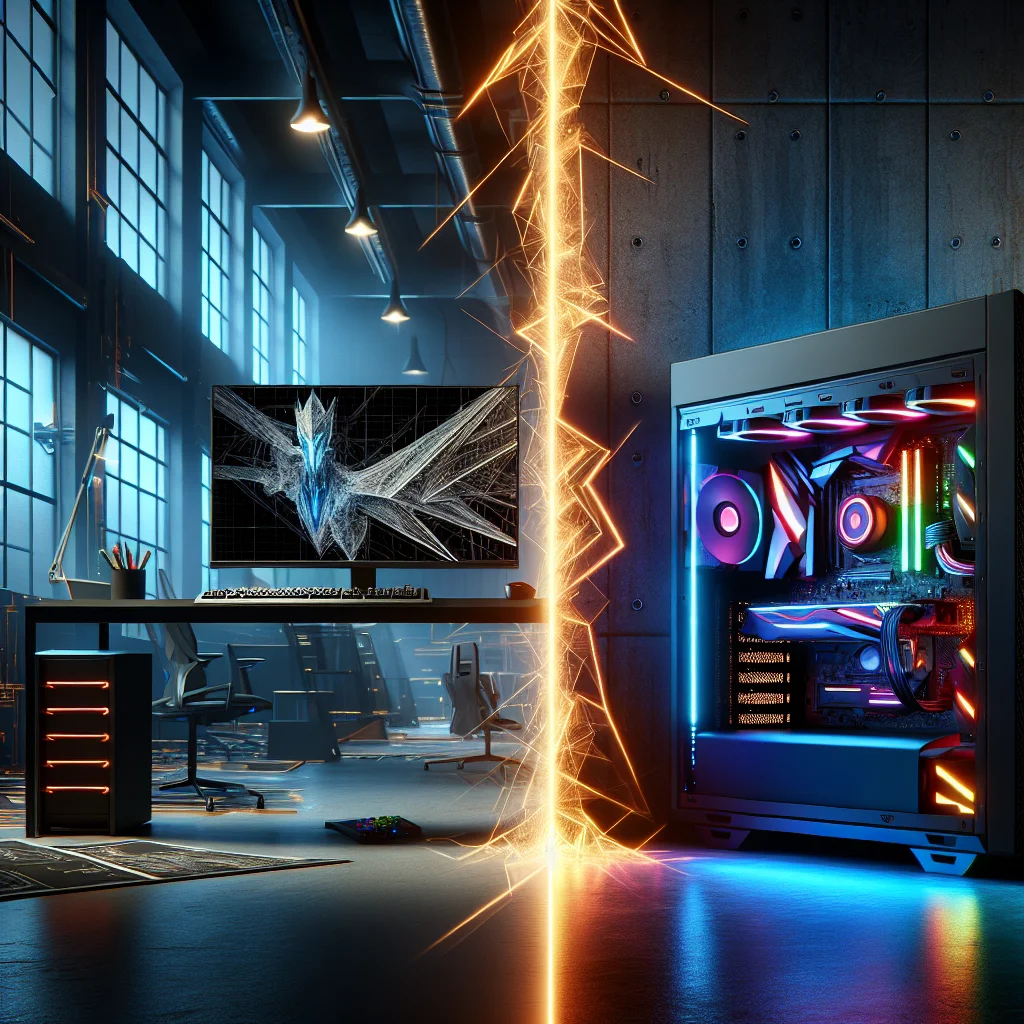 So sánh PC Workstation chuyên nghiệp và PC Gaming hầm hố cho thiết kế 3D.