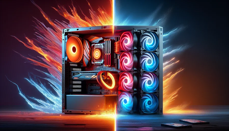 So sánh tản nhiệt AIO 360mm cho Core i9 và tản nhiệt cho Core i7.