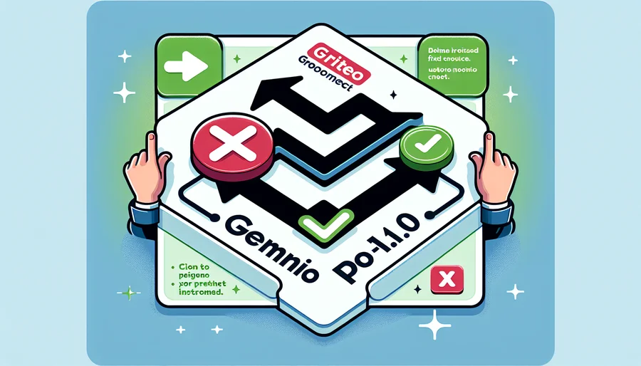 So sánh tên model gemini-pro sai và tên model gemini-1.0-pro đúng.