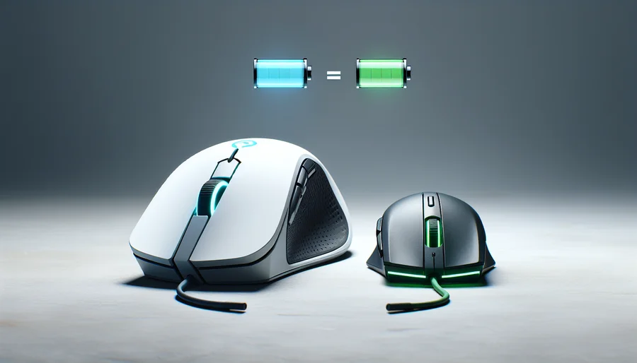 So sánh thời lượng pin vượt trội của chuột Logitech Lightspeed so với chuột Razer HyperSpeed.