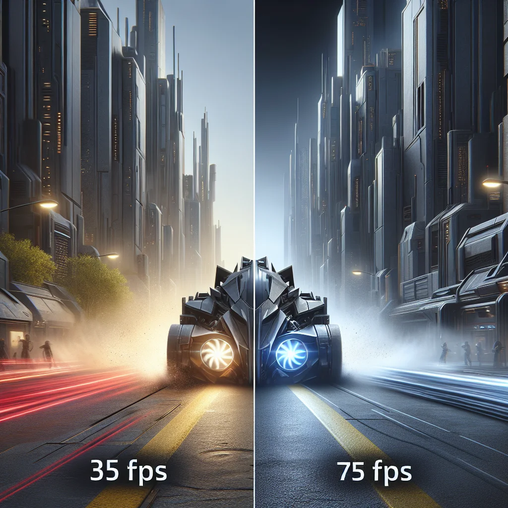 So sánh tốc độ khung hình (FPS) trong Cyberpunk 2077 khi bật và tắt công nghệ NVIDIA DLSS.