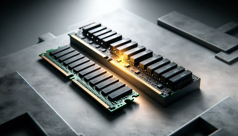 So sánh trực diện RAM ECC với 9 chip nhớ và RAM thường với 8 chip nhớ.