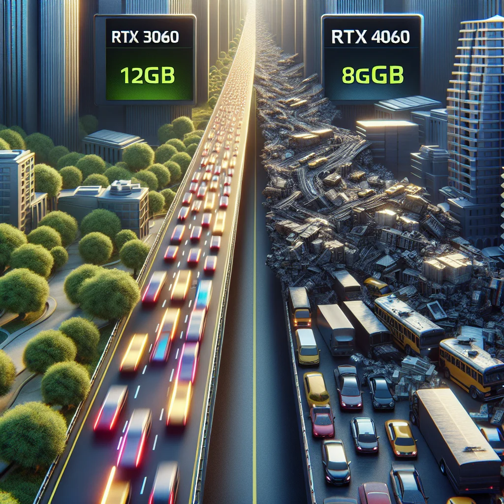 So sánh VRAM 12GB của RTX 3060 và 8GB của RTX 4060 cho đồ họa kiến trúc.