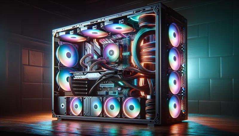 Tản nhiệt nước AIO 360mm với đèn RGB cho CPU Intel Core i7 ép xung.