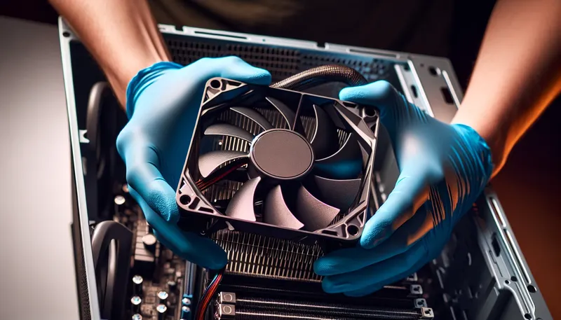 Thay thế quạt tản nhiệt gốc trên tản khí CPU bằng quạt hiệu năng cao để giảm nhiệt độ.