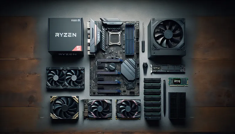 Toàn bộ linh kiện cốt lõi cần thiết để tự build một bộ PC gaming Ryzen 5.