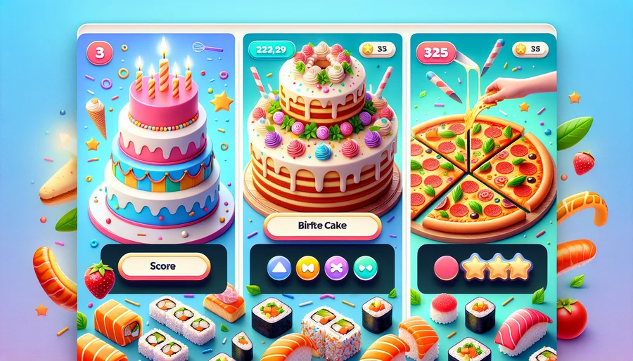 Tuyển tập game làm bánh kem, pizza và sushi miễn phí hay nhất 2025.