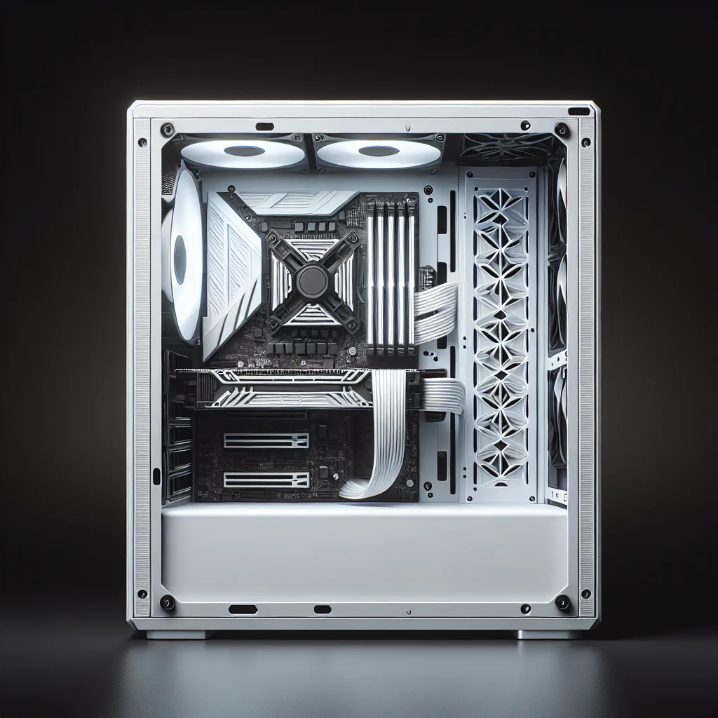 Vỏ case Corsair 5000D Airflow màu trắng với thiết kế cân bằng, mặt lưới tam giác đặc trưng.
