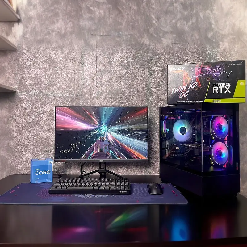  Dàn Pc Gaming AP Bể Cá Đen H510M I3 10105F 8GB GTX 1050Ti  Kèm Màn Hình 24 inch ( Vga 2nd )