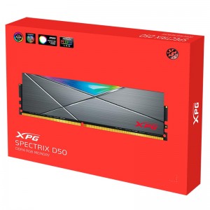 Ram Desktop Adata XPG D50 DDR4 8GB 3200 GREY RGB (AX4U32008G16A-ST50)