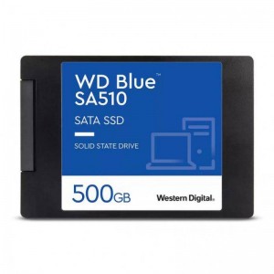 Ổ cứng SSD WD Blue SA510 SATA SSD 500GB / 2.5" 7mm / SATA III / Read up to 560MB/s - Write up to 510MB/s - Up to 90K/82K IOPS (màu xanh Blue) WDS500G3B0A