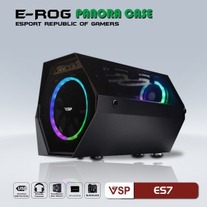 Vỏ Case VSP E-ROG ES7 (Micro-ATX, Đen, Chưa Gồm Fan)