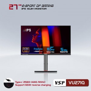 Màn Hình Máy Tính VSP 27inch 2K eSport Gaming VU271Q - QHD /USB-C Type-C (27inch, 165Hz, 2K QHD, ELED/BOE IPS, Màn Phẳng)