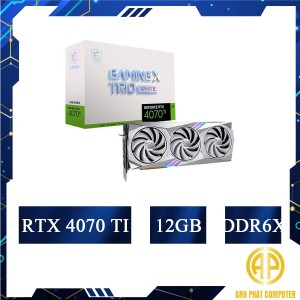 Card màn hình MSI RTX 4070 Ti GAMING X TRIO 12G WHITE
