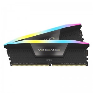 Ram Corsair DDR5, 5600MHz 64GB 2x32GB DIMM, VENGEANCE RGB DDR5 Black Heatspreader, RGB LED, 1.25V CMH64GX5M2B5600C36