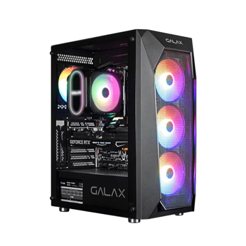 Vỏ Case Galax Revolution-05 (ATX, Đen, Kèm 4 Fan)