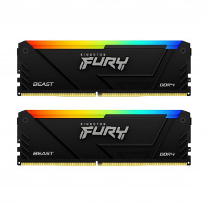 Ram Kingston Fury Beast RGB 16GB | 2x8GB, DDR4, 3200MHz (KF432C16BB2AK2/16)