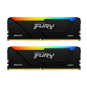 Ram Kingston Fury Beast RGB 16GB | 2x8GB, DDR4, 3200MHz (KF432C16BB2AK2/16)