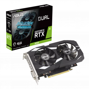 Card màn hình ASUS Dual RTX 3050 6GB GDDR6 (90YV0K61-M1NA00)