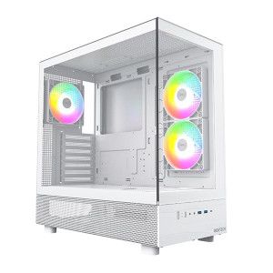 Vỏ Case Montech XR ATX - White | Hồ cá, kèm sẵn 3 fan