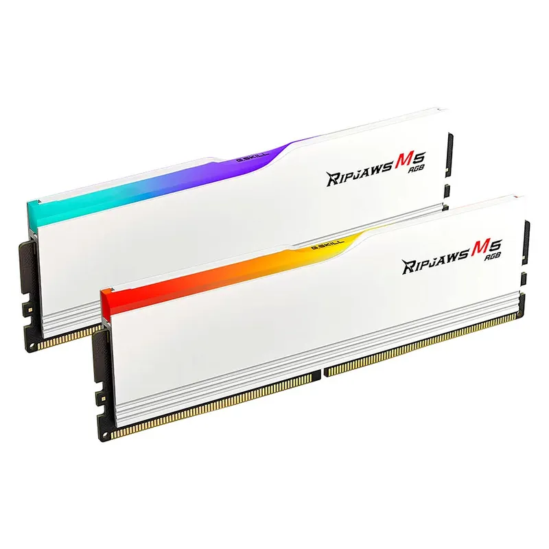 Ram GSkill Ripjaws M5 RGB 32GB - White | 16GB x 2, DDR5, 6400MHz (F5-6400J3648F16GX2-RM5RW)