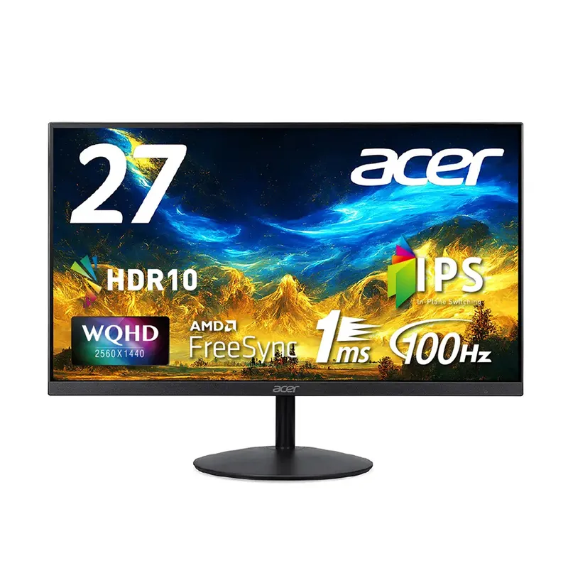 Màn Hình Máy Tính văn phòng Acer Q SA272U E | 27 inch, QHD, 2K, 100Hz, IPS, đen