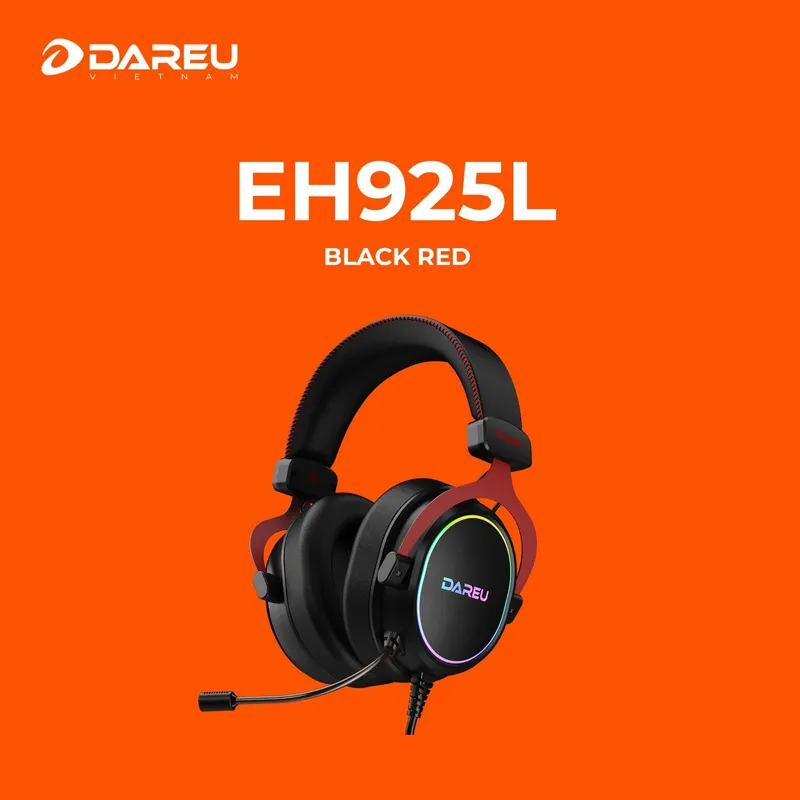 Tai nghe Dare-U Eh925L RGB 7.1 | Black - Red