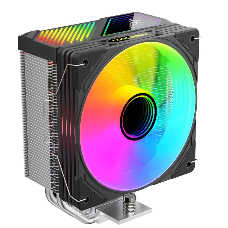 Tản nhiệt khí CPU CoolMoon GT400 ARGB - White | Hiển thị nhiệt độ, hỗ trợ socket 2011