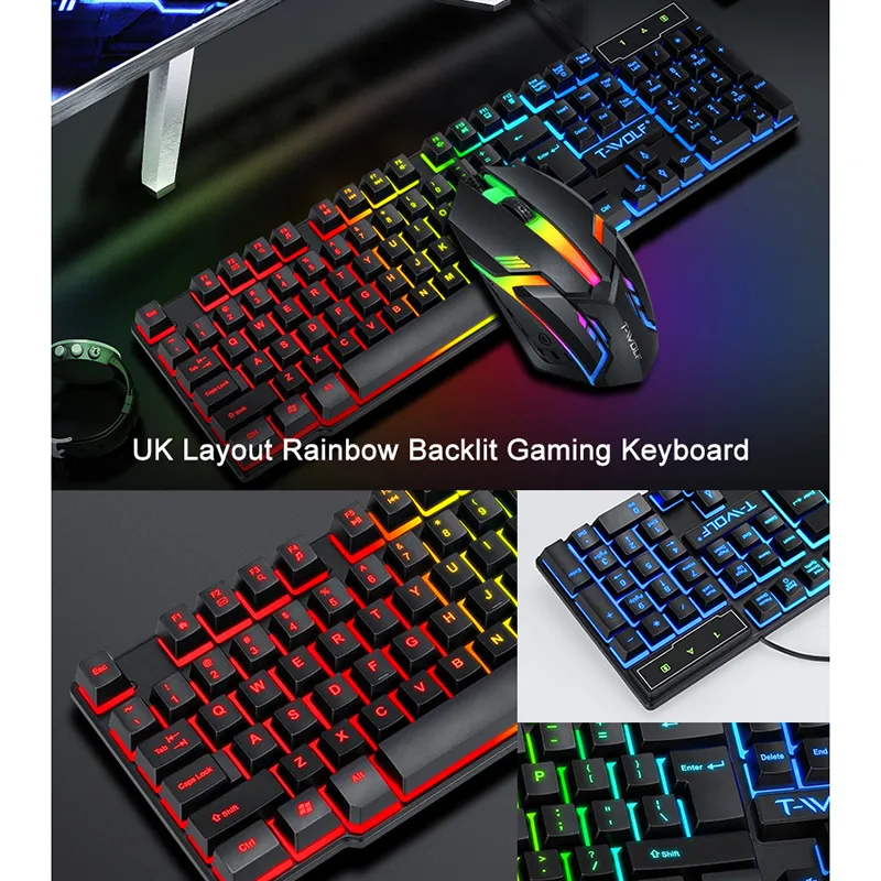 Combo Bàn Phím + Chuột Chơi Game T-Wolf TF800 - 4 IN