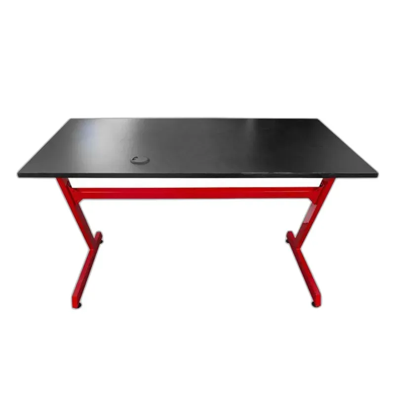 Bàn Gaming STAR01 Chữ Z Mặt Gỗ (120x75x60) (Chân Đỏ)