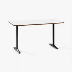 Bàn văn phòng HyperWork Core Desk - 1m2 | Khung đen, mặt bàn trắng