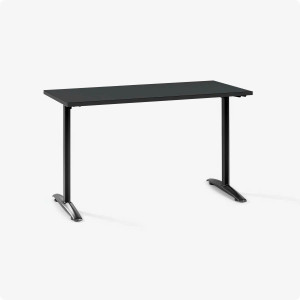 Bàn văn phòng HyperWork Core Desk - 1m4 | Khung đen, mặt bàn đen