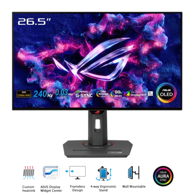 Màn Hình Máy Tính Gaming ASUS ROG Strix OLED XG27AQDMG | 27 inch, QHD, WOLED, 240Hz, 0.03ms, chân CTH