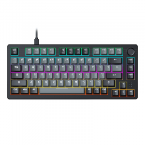Bàn phím cơ Dare-U EK75 Grey Black | PBT, 2 Sides RGB Strip, Type-C, Dream (Linear) Switch