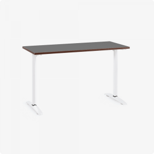 Bàn văn phòng HyperWork Core Desk - 1m2 | Khung trắng, mặt bàn đen
