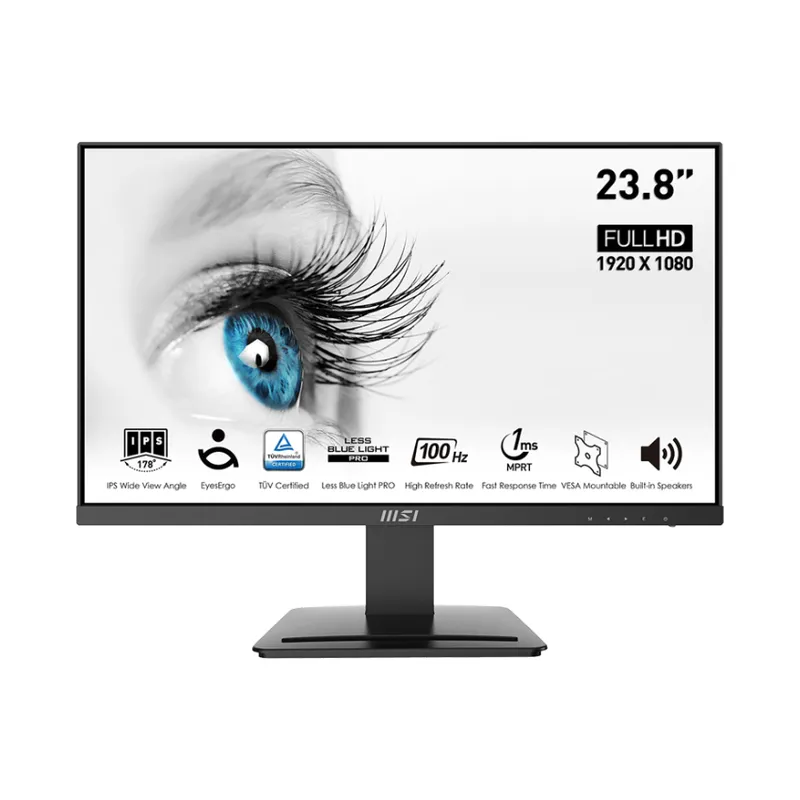 Màn Hình Máy Tính MSI PRO MP242A | 23.8 inch, Full HD, IPS, 100Hz, 1ms, Phẳng