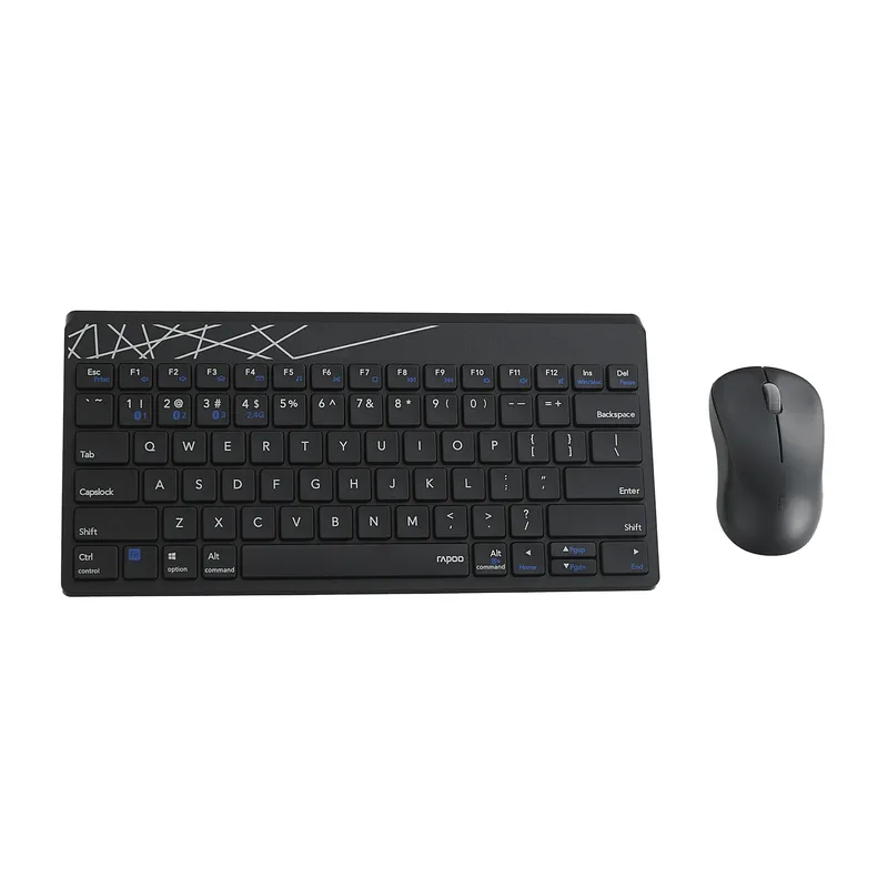 Combo phím chuột Rapoo 8000M | Wireless, Black