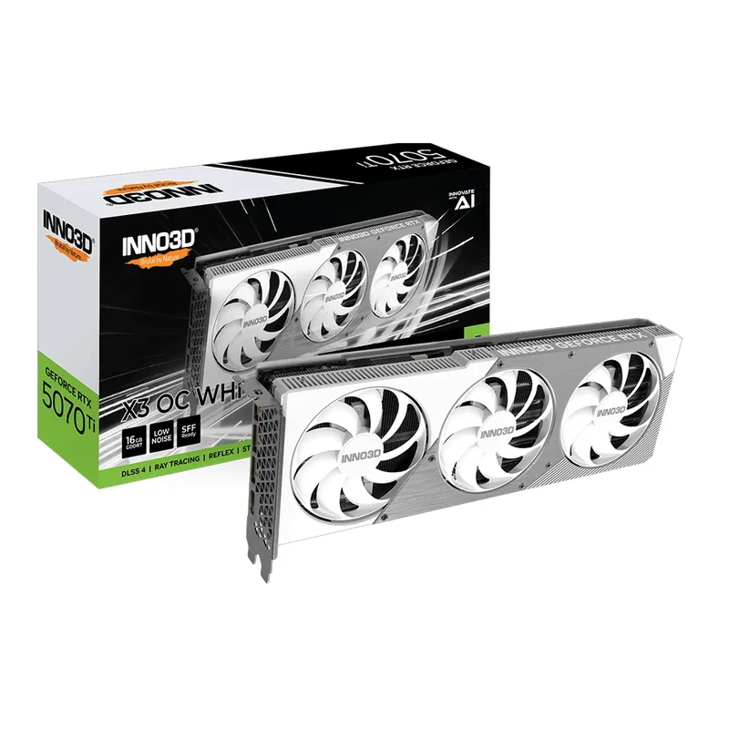 Card màn hình INNO3D RTX 5070 Ti X3 OC WHITE
