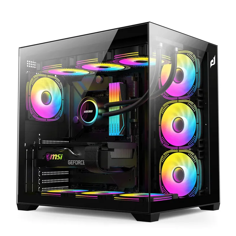 Vỏ Case case E-Dra ECS 1504 | ATX, hồ cá, đen