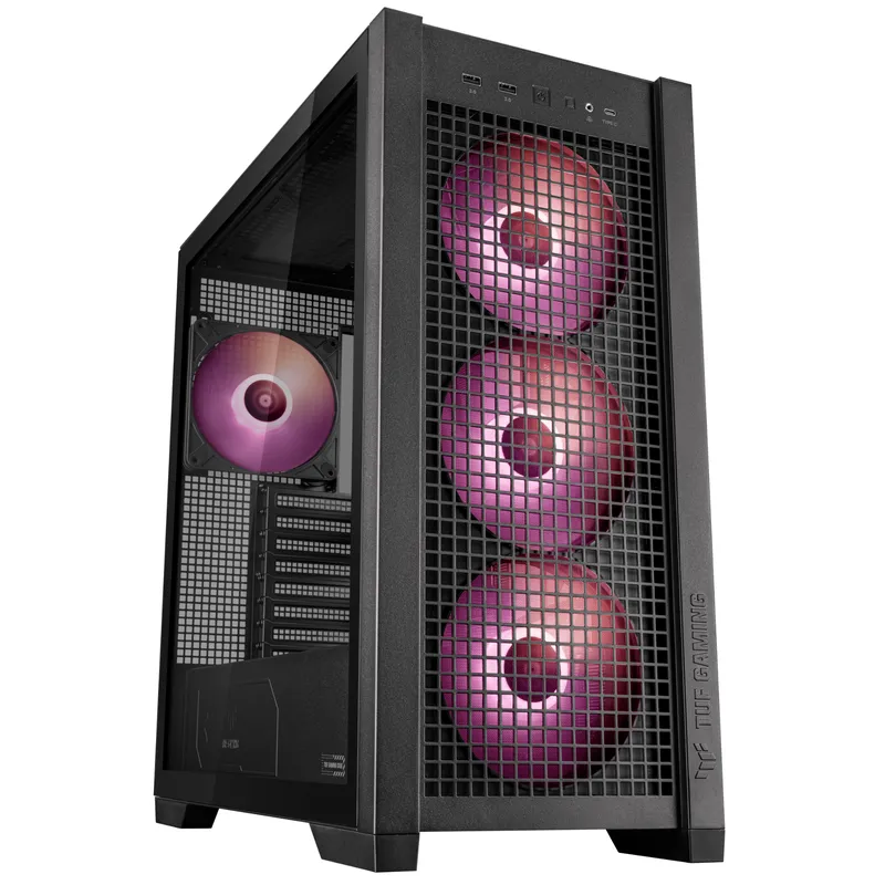 Vỏ Case ASUS TUF Gaming GT302 ARGB - Black | E-ATX, kèm sẵn 4 fan 14cm ARGB
