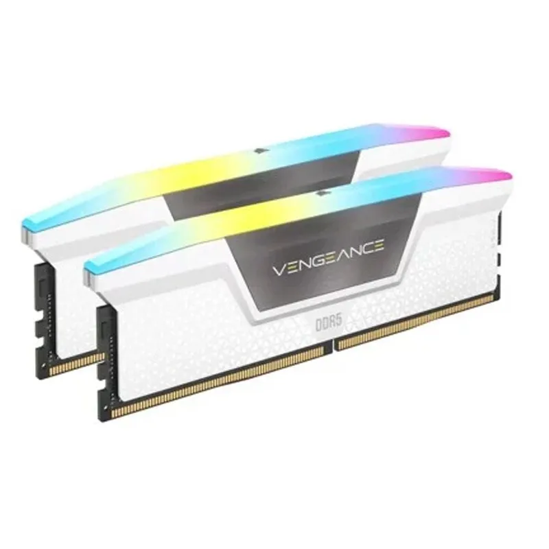 Ram Corsair DDR5, 5600MHz 32GB 2x16GB DIMM, VENGEANCE RGB DDR5 White Heatspreader, RGB LED, 1.25V CMH32GX5M2B5600C36WK